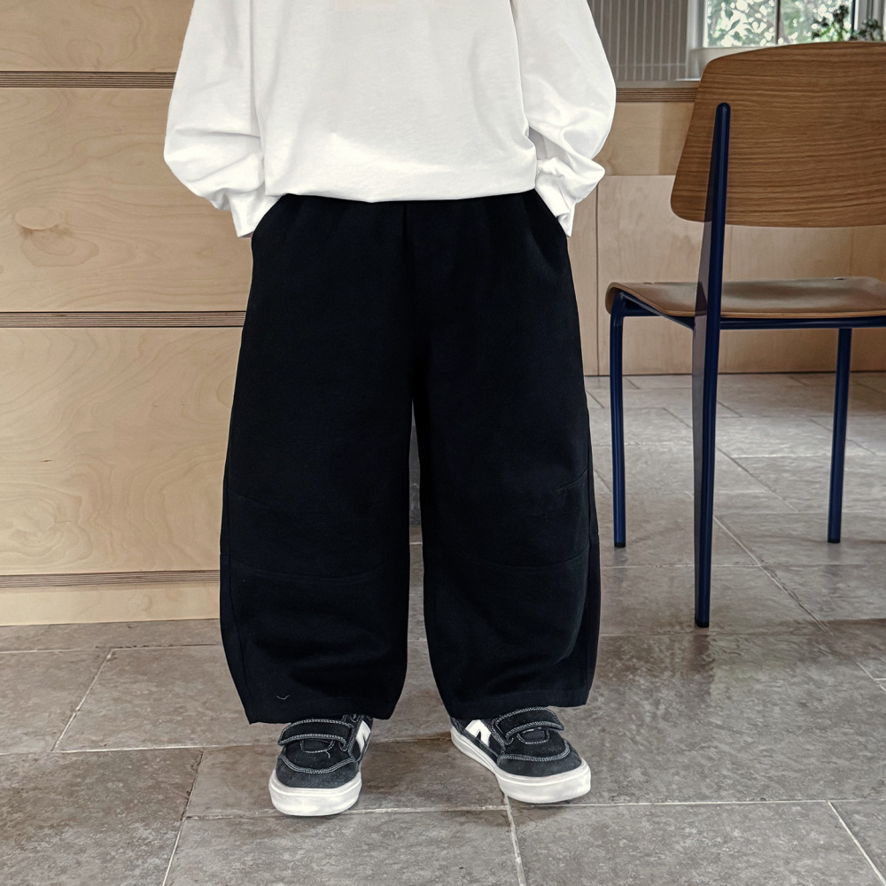 童酷2026男童春季新款韩版拼接中小童长裤百搭纯色宽松儿童休闲裤