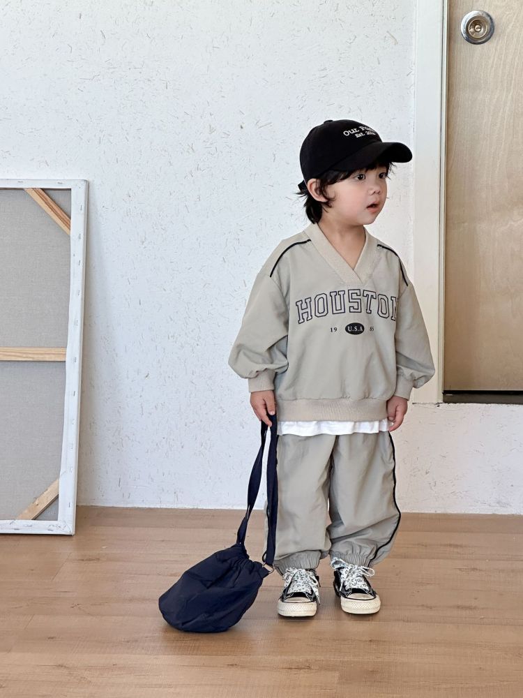 儿童春装套装假两件女童运动2026新款春秋季宝宝男童休闲卫衣卫裤