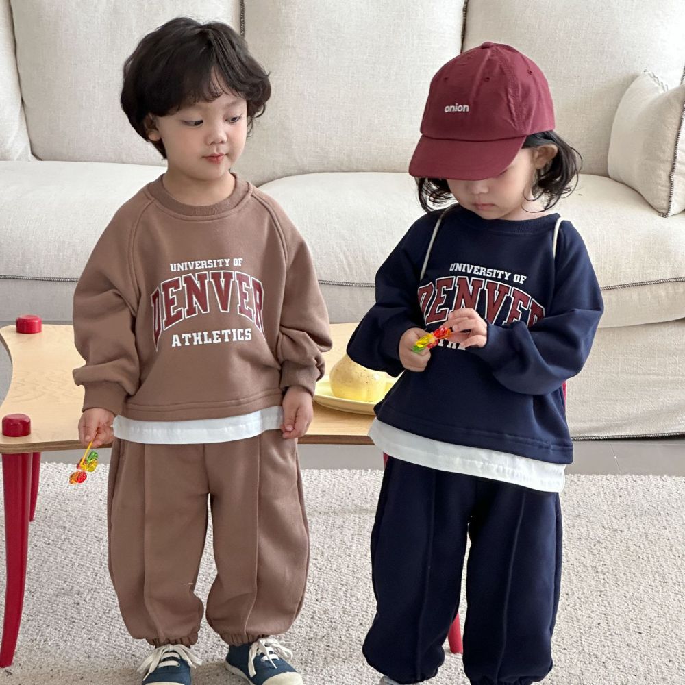儿童春装套装假两件女童运动2026新款春秋季宝宝男童休闲卫衣卫裤