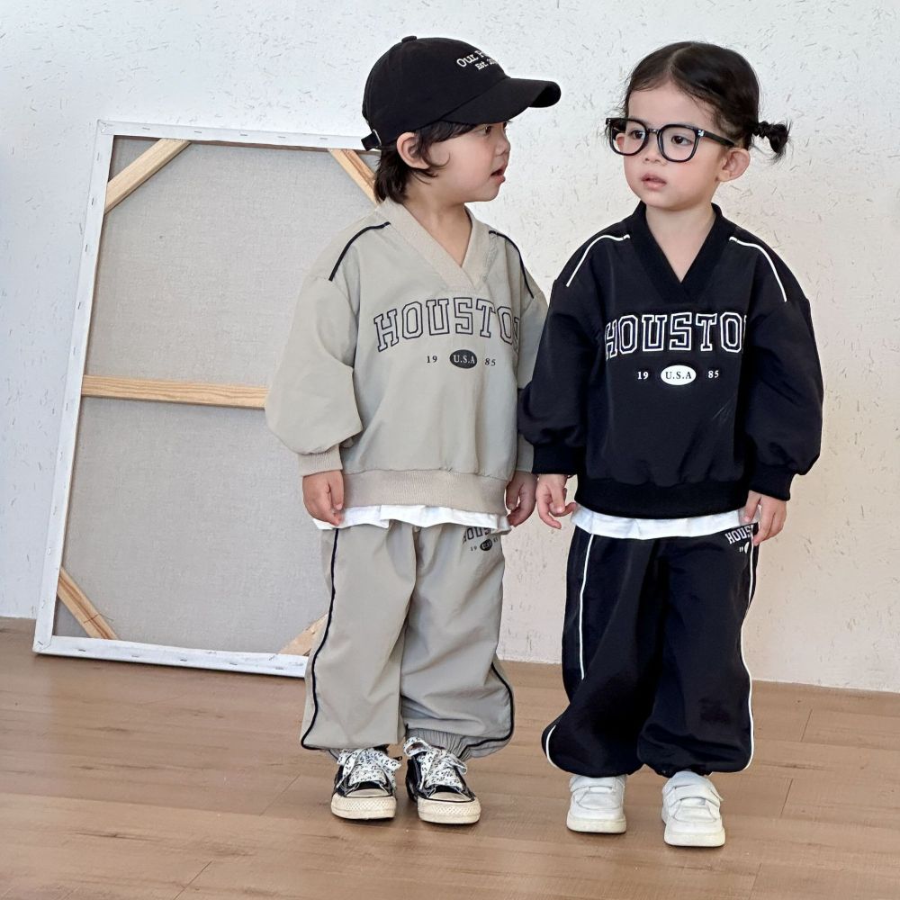 儿童春装套装假两件女童运动2026新款春秋季宝宝男童休闲卫衣卫裤