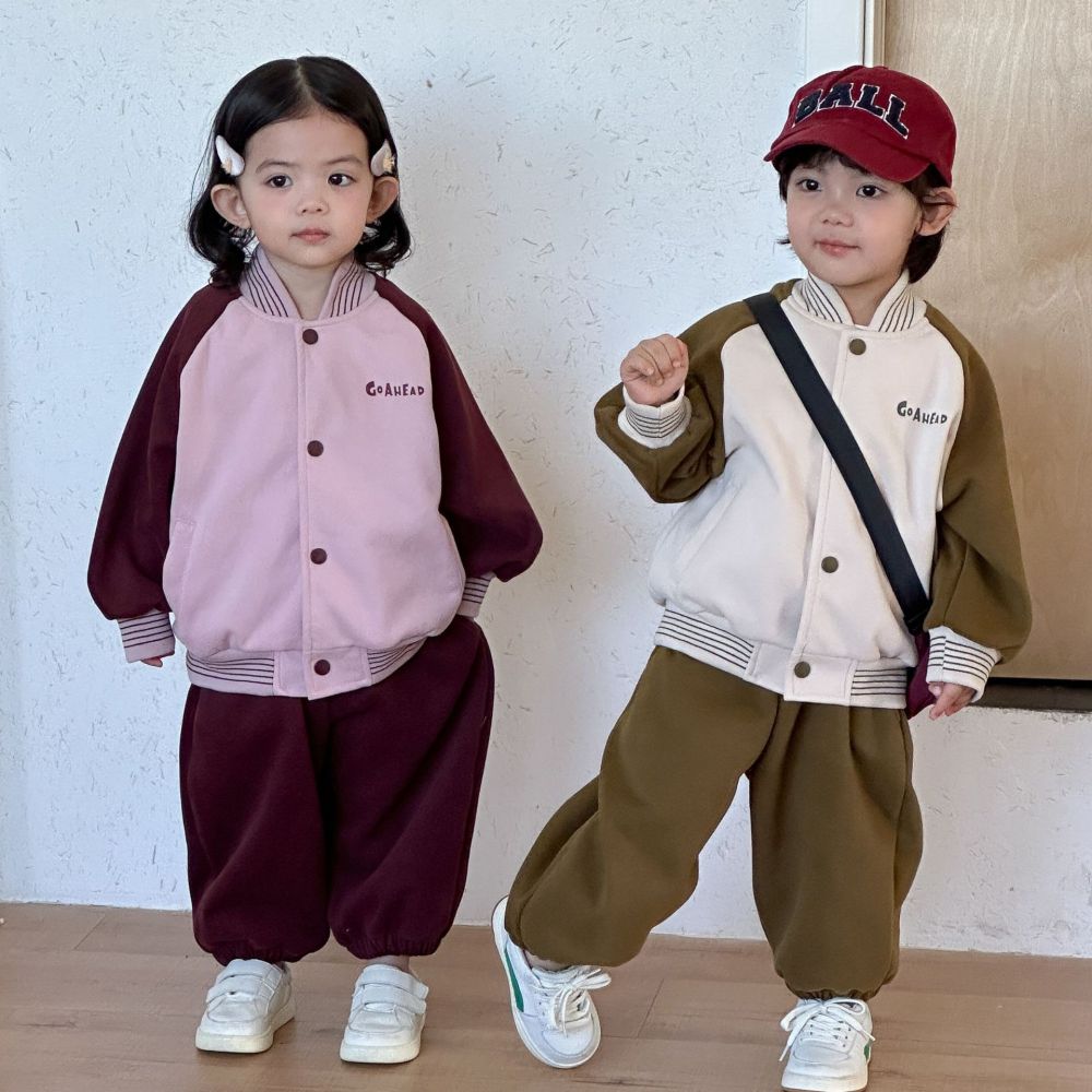 儿童春装套装男童运动宝宝休闲2026新款春秋季女童棒球服外套卫裤