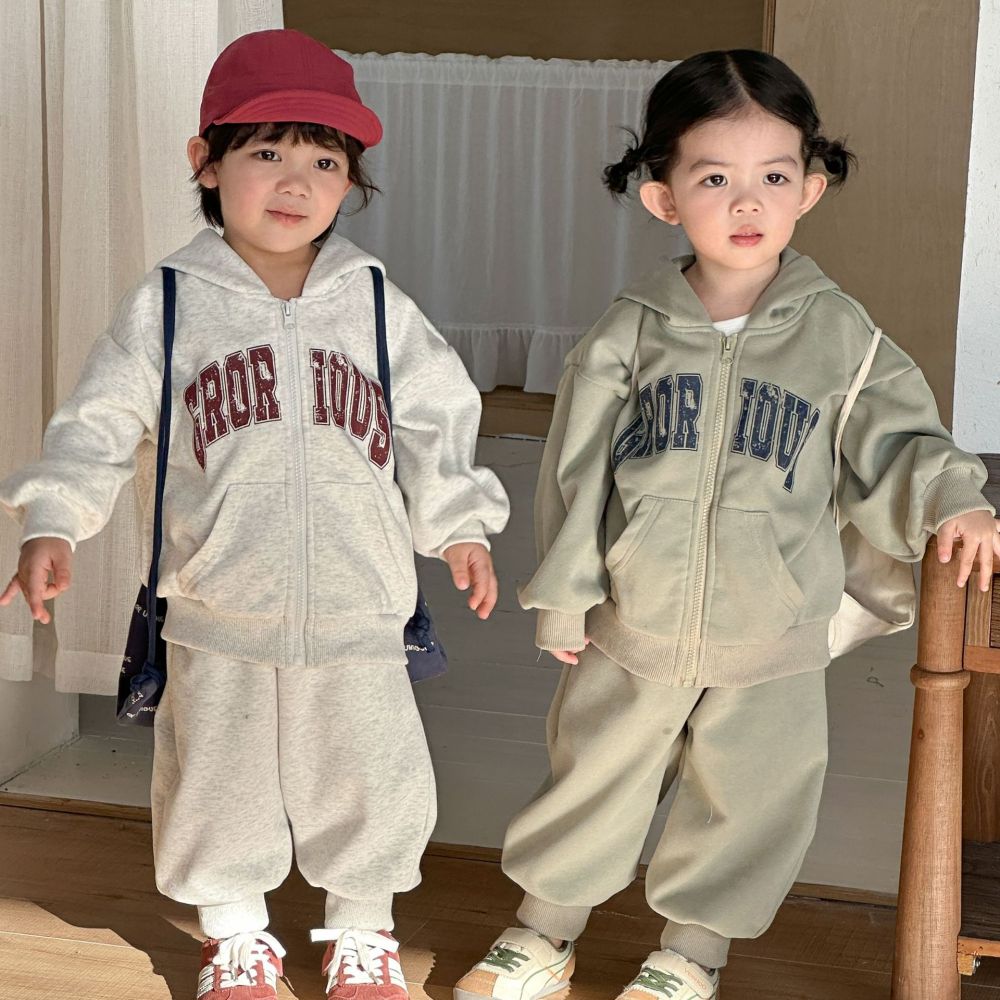 儿童春装套装男童运动宝宝宽松2026新款春秋季女童休闲外套卫衣裤