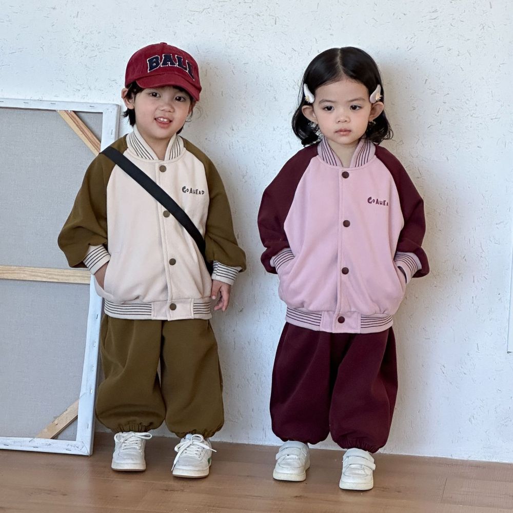 儿童春装套装男童运动宝宝休闲2026新款春秋季女童棒球服外套卫裤