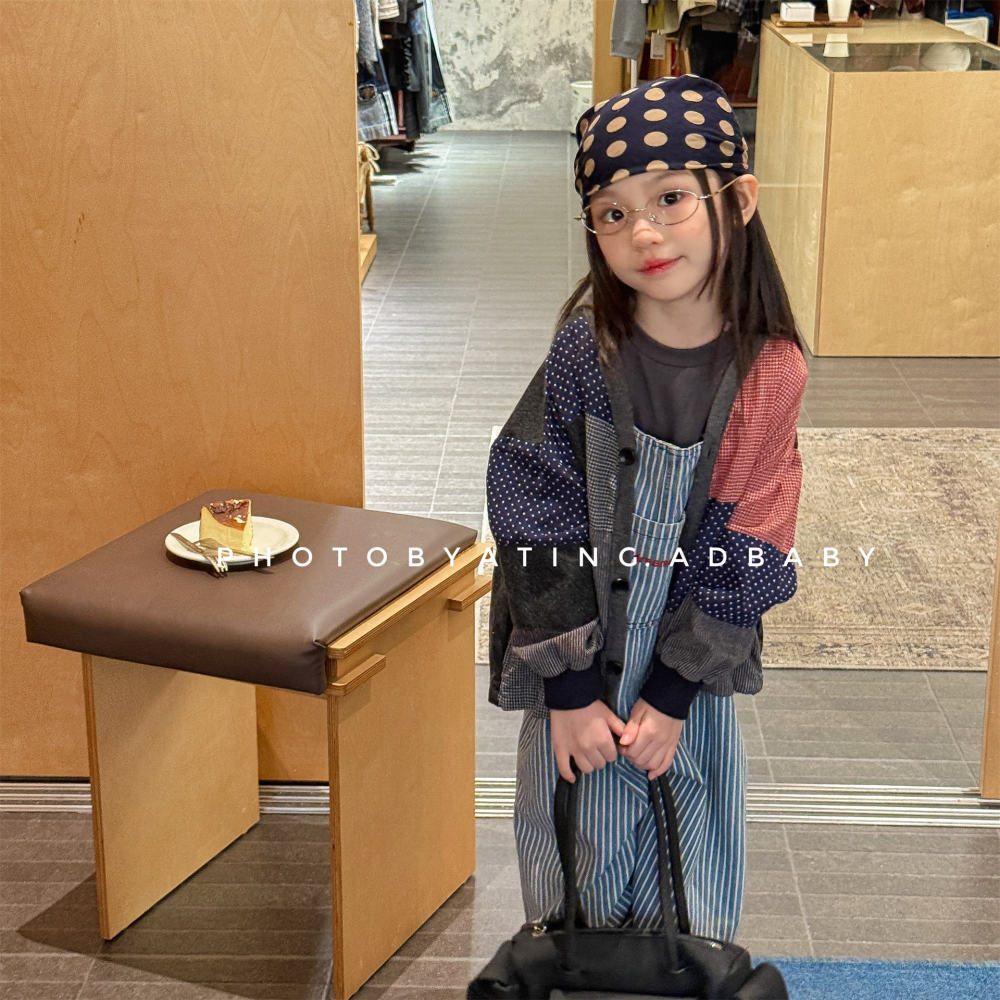 2026童装春季新款儿童春装韩版拼接外套女童秋装男童开衫上衣7028