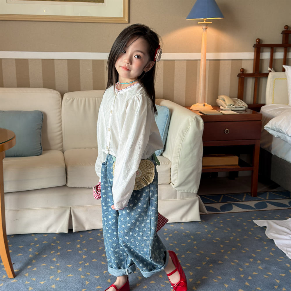 2026春季童装新款儿童韩版春装牛仔长裤男童女童裤哈伦裤子7013