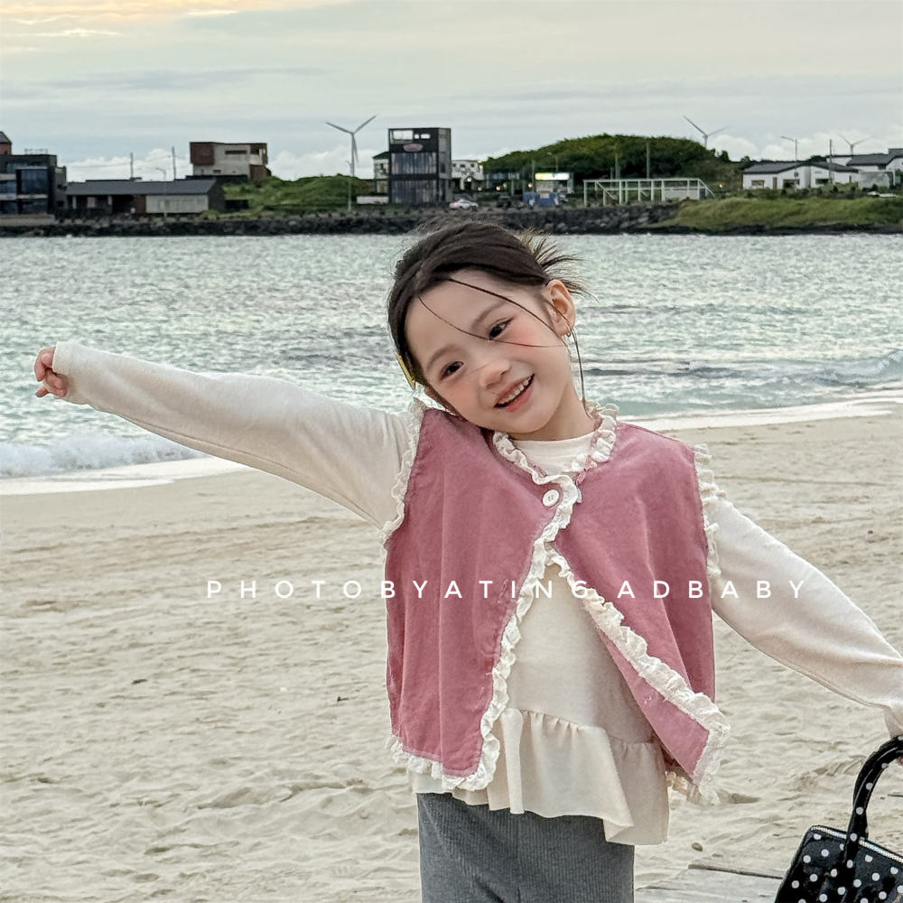 2026春季湖州织里童装新款儿童韩版马甲女童男童春秋装小外套7038