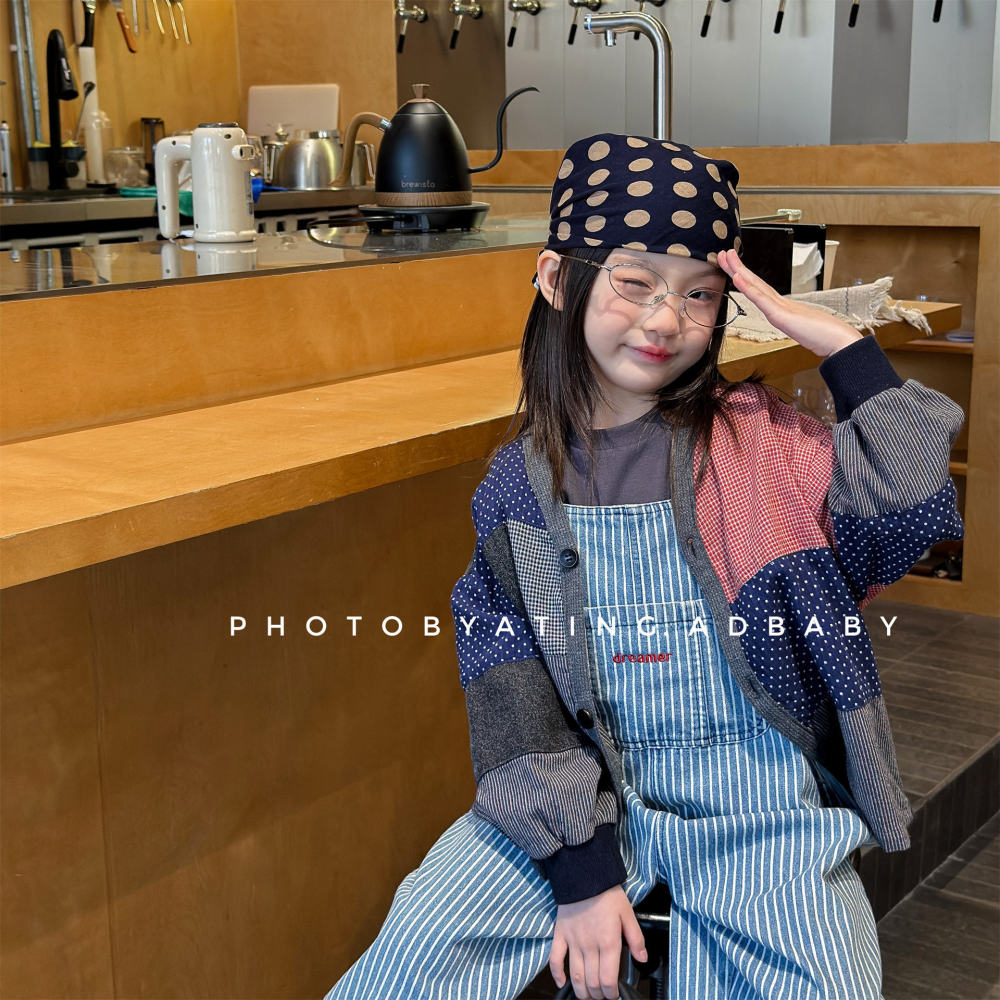 2026童装春季新款儿童春装韩版拼接外套女童秋装男童开衫上衣7028