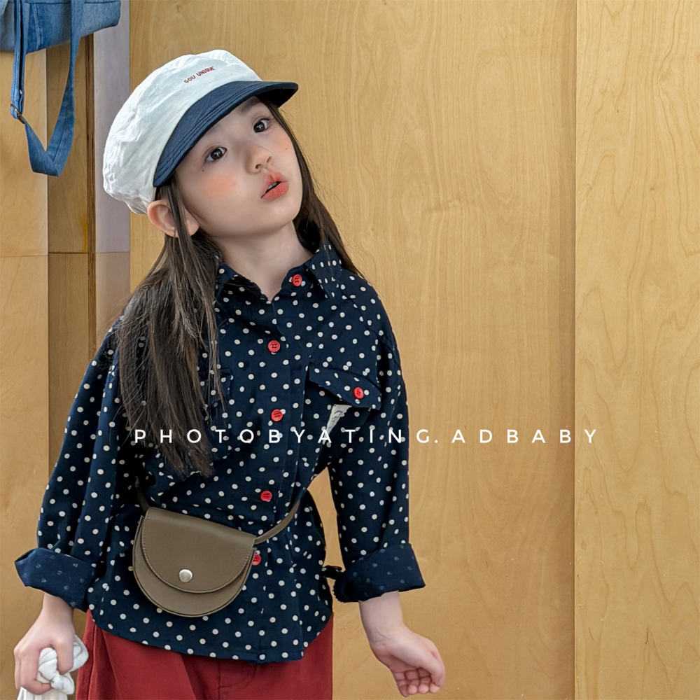 2026湖州织里童装春款新款儿童春装韩版印花女童衬衫男童上衣7051