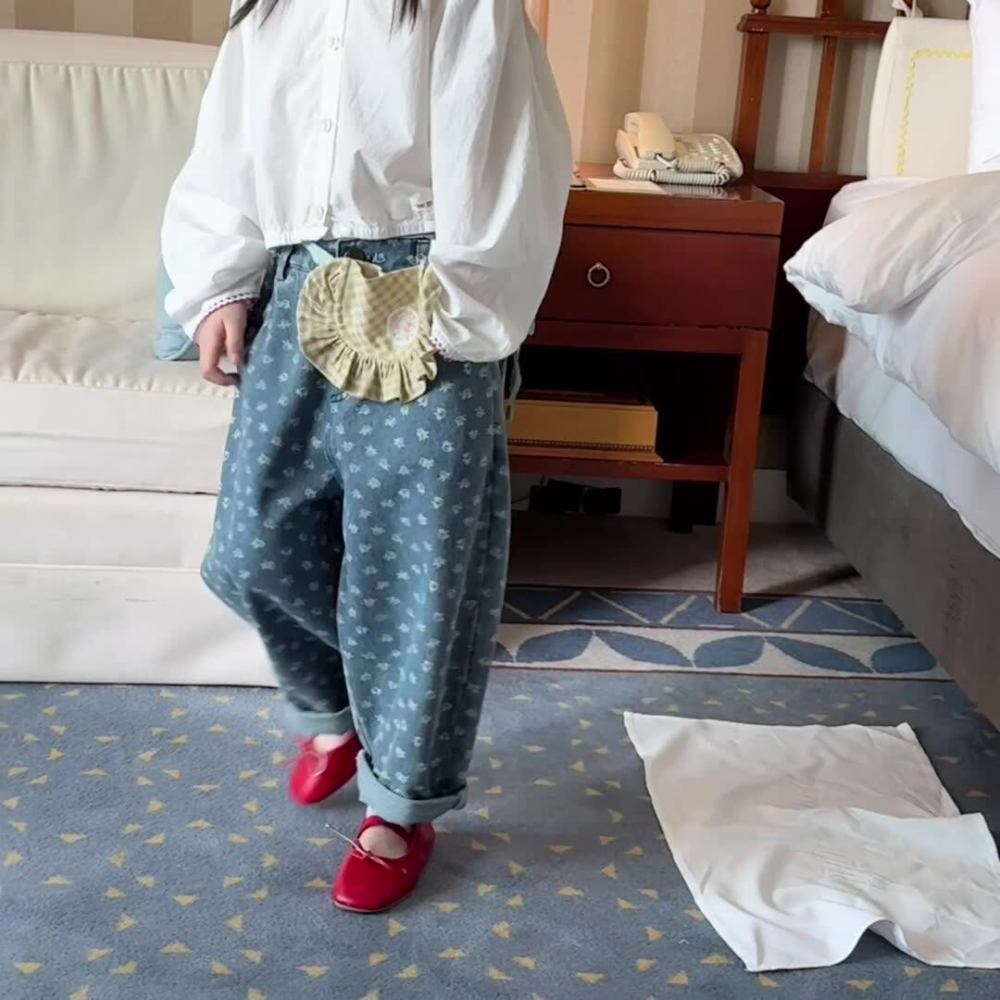2026春季童装新款儿童韩版春装牛仔长裤男童女童裤哈伦裤子7013