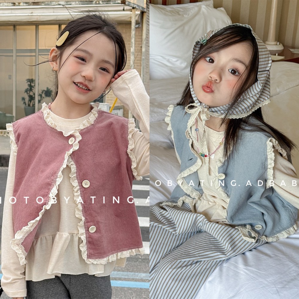 2026春季湖州织里童装新款儿童韩版马甲女童男童春秋装小外套7038