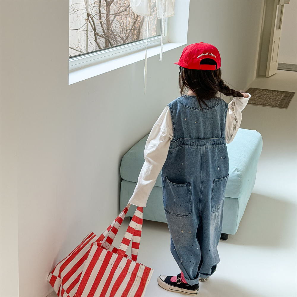 2026湖州织里童装春装女童裤子韩版春款儿童牛仔背带裤连体衣7066