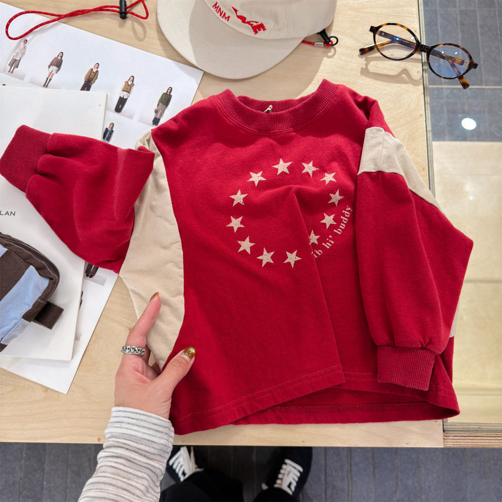 2026春款湖州织里童装儿童春装长袖卫衣男童T恤女童打底衫7081