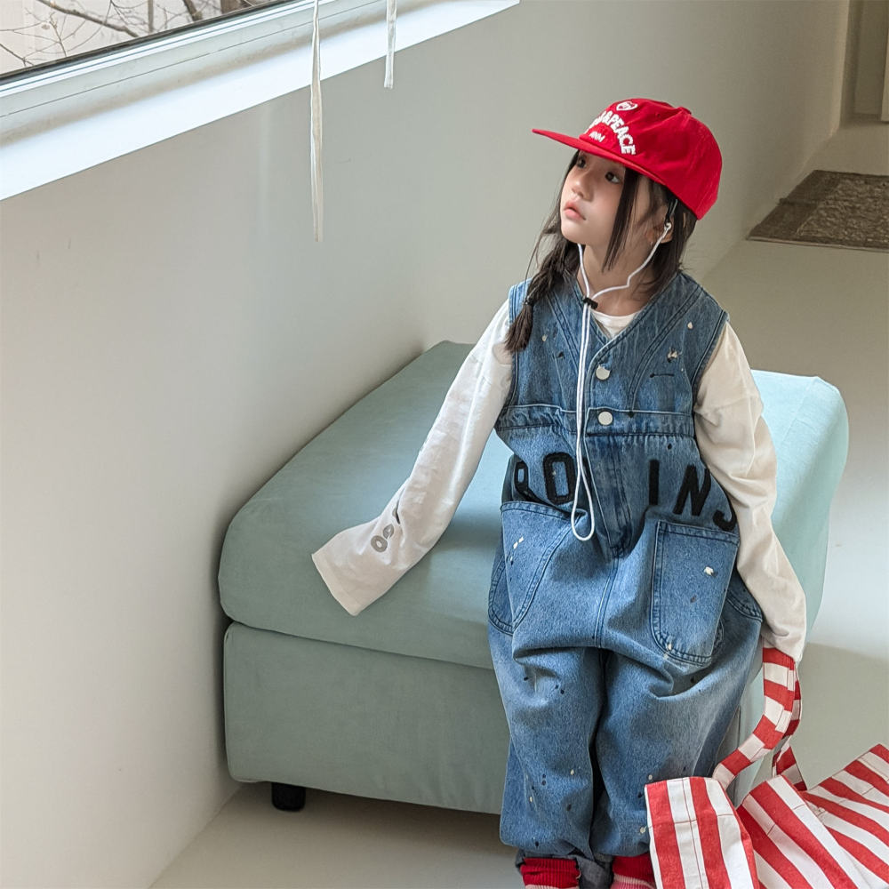 2026湖州织里童装春装女童裤子韩版春款儿童牛仔背带裤连体衣7066