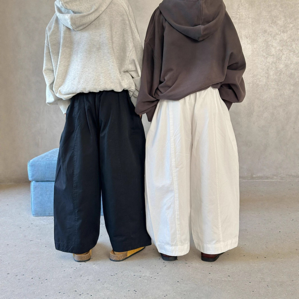 2026春季新款韩版儿童纯色百搭长裤男女童水洗棉宽松休闲裤外穿