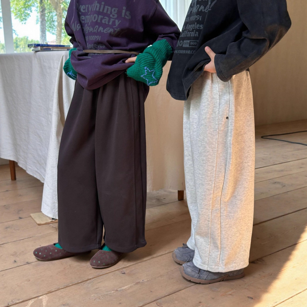 童裤2026春季新款韩系儿童百搭直筒卫裤男童宽松休闲裤可收口裤子