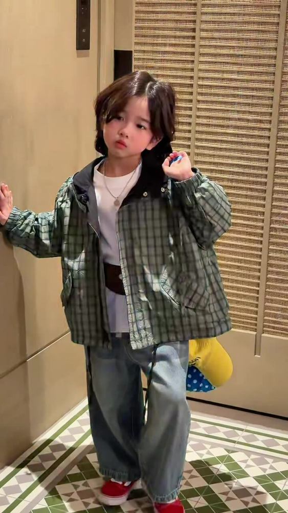 童裤2026春季新款韩版儿童砂洗猫须牛仔裤男女童时尚百搭休闲长裤