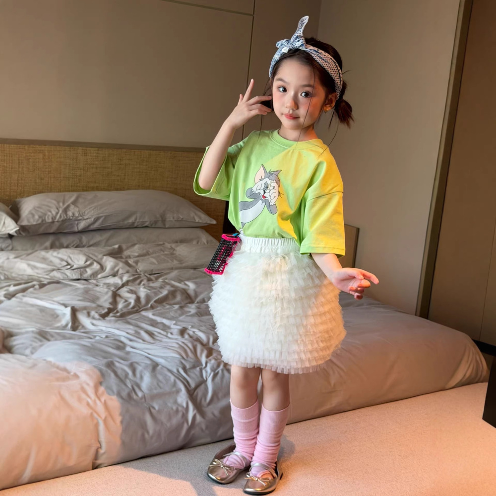 2026夏季新款童装儿童韩版老鼠印花短袖男女童圆领宽松T恤