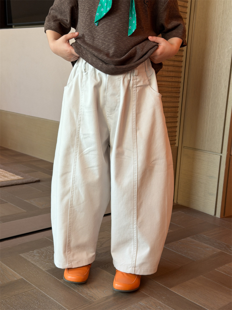 童裤2026春季新款款儿童韩系百搭宽松休闲裤男女童慵懒阔腿长裤潮