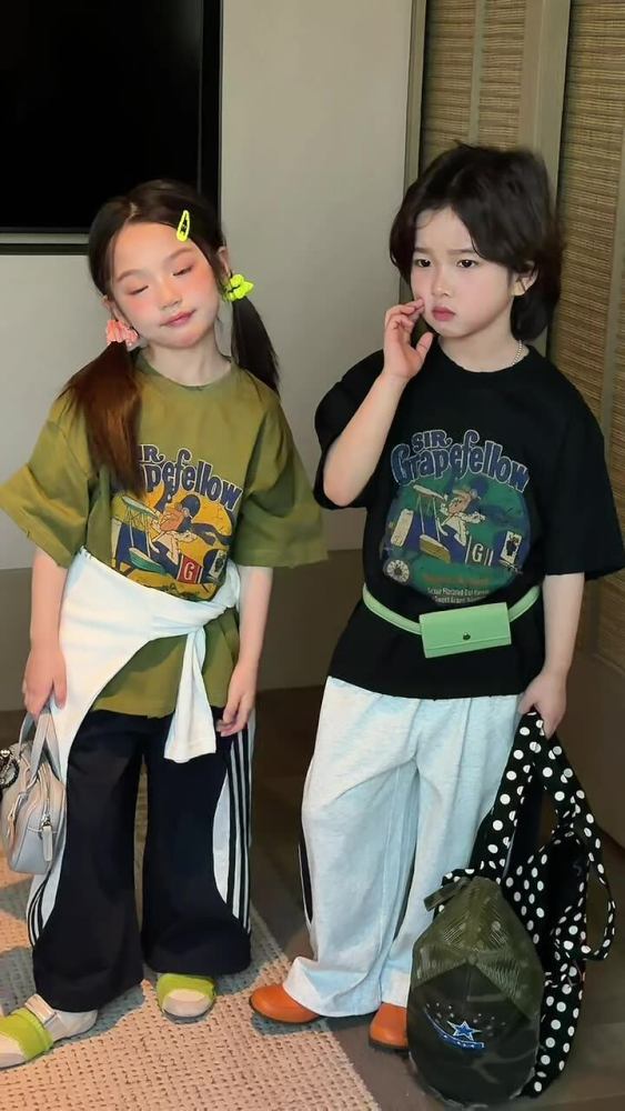 童T恤2026夏季新款韩版儿童卡通印花短袖男女童宽松百搭圆领上衣