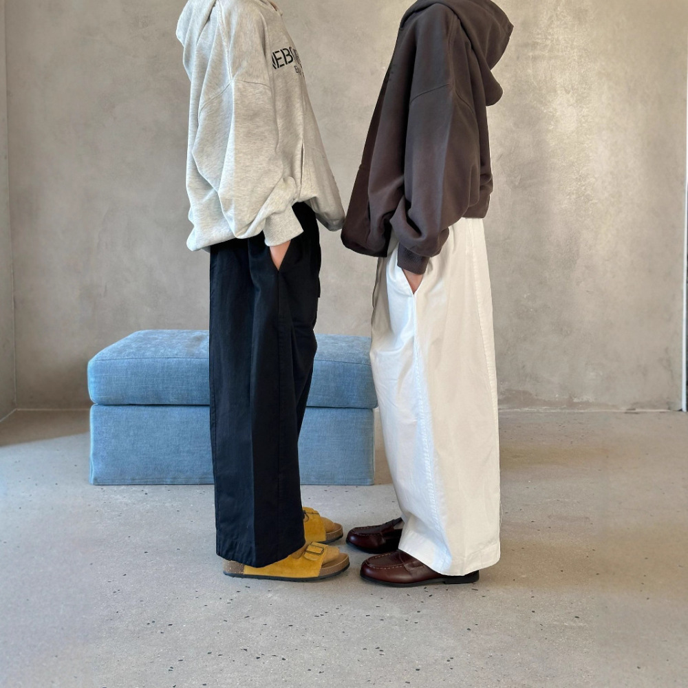2026春季新款韩版儿童纯色百搭长裤男女童水洗棉宽松休闲裤外穿