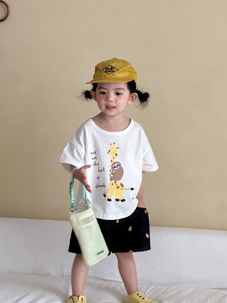 儿童短袖t恤男女童夏季纯棉2026新款夏装宝宝卡通宽松半袖上衣