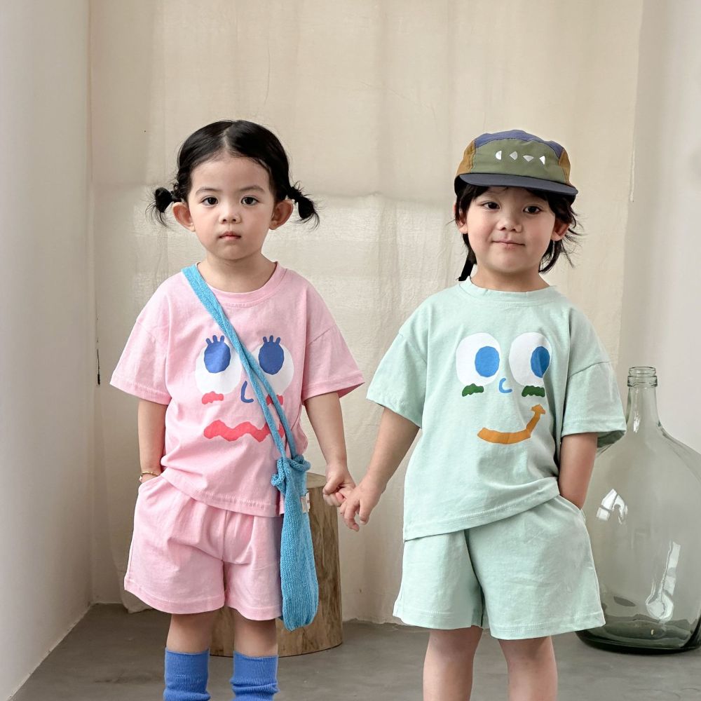 儿童夏季运动套装纯棉女童宽松夏装2026新款宝宝男童休闲短袖短裤