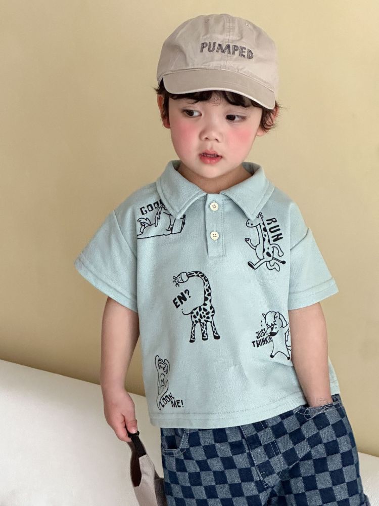 儿童短袖t恤翻领夏季男童运动polo衫2026新款夏装女童宝宝上衣服