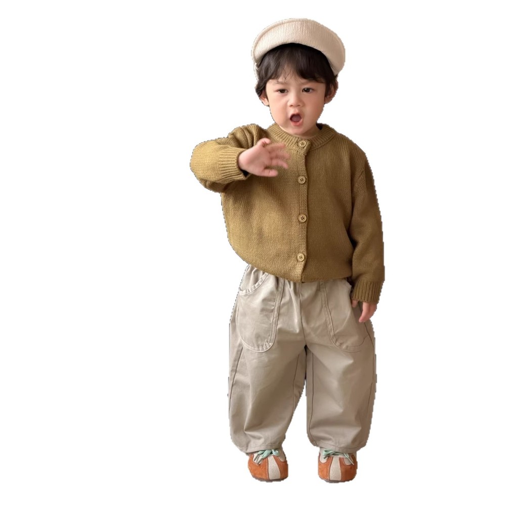 儿童衣服韩版春装宝宝2026春装童装儿童套装男童针织外套休闲裤