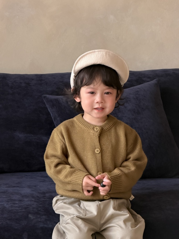 儿童衣服韩版春装宝宝2026春装童装儿童套装男童针织外套休闲裤