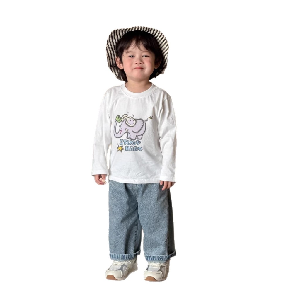 儿童衣服韩版春装宝宝春装2026童装儿童服装男童T恤牛仔裤套装