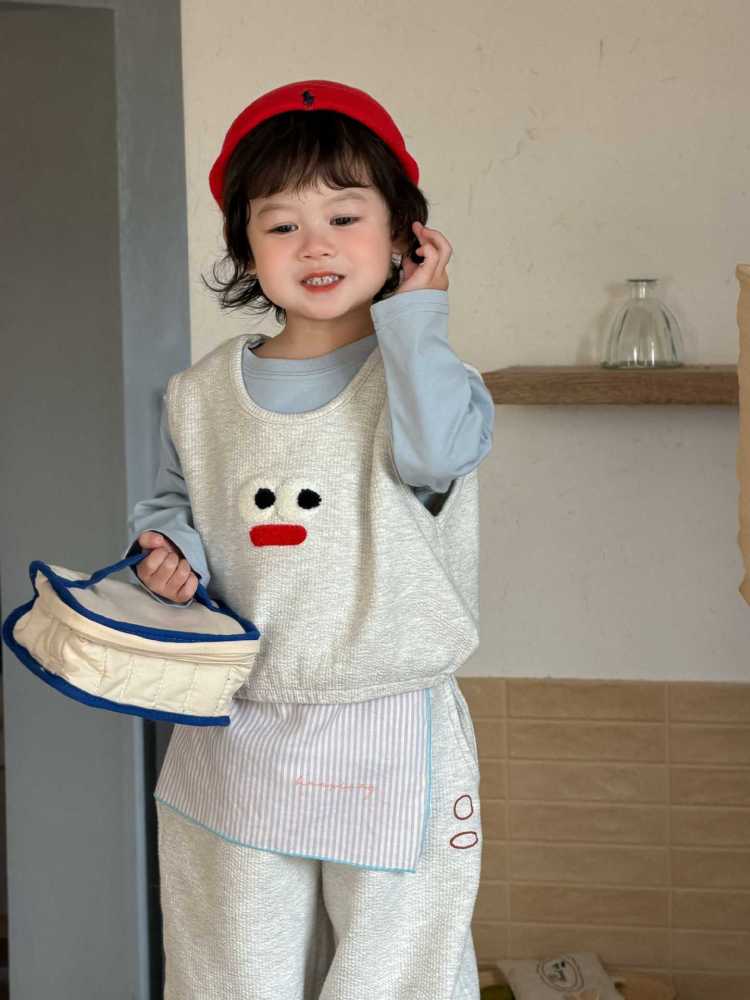 宝宝春装韩版童装儿童衣服男童长袖T恤衫背心长裤两件套加工定制