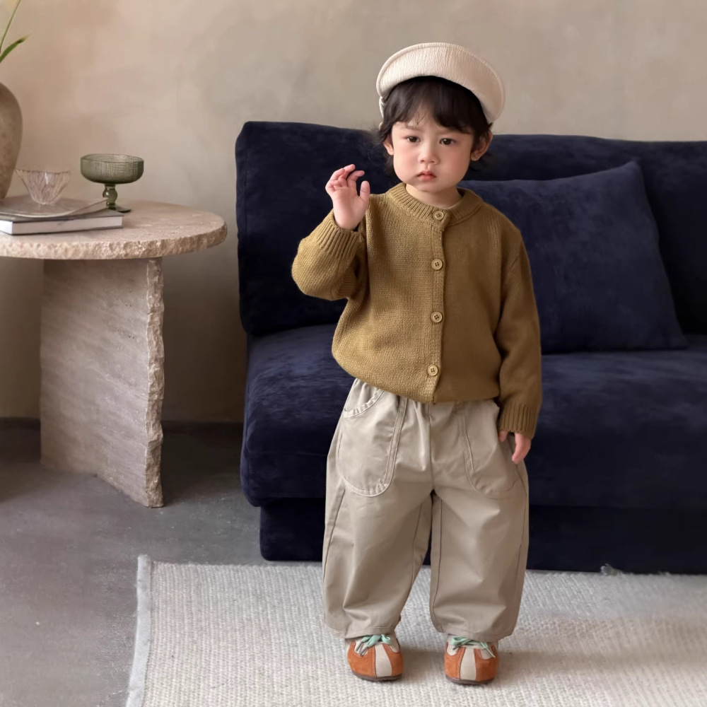 儿童衣服韩版春装宝宝2026春装童装儿童套装男童针织外套休闲裤