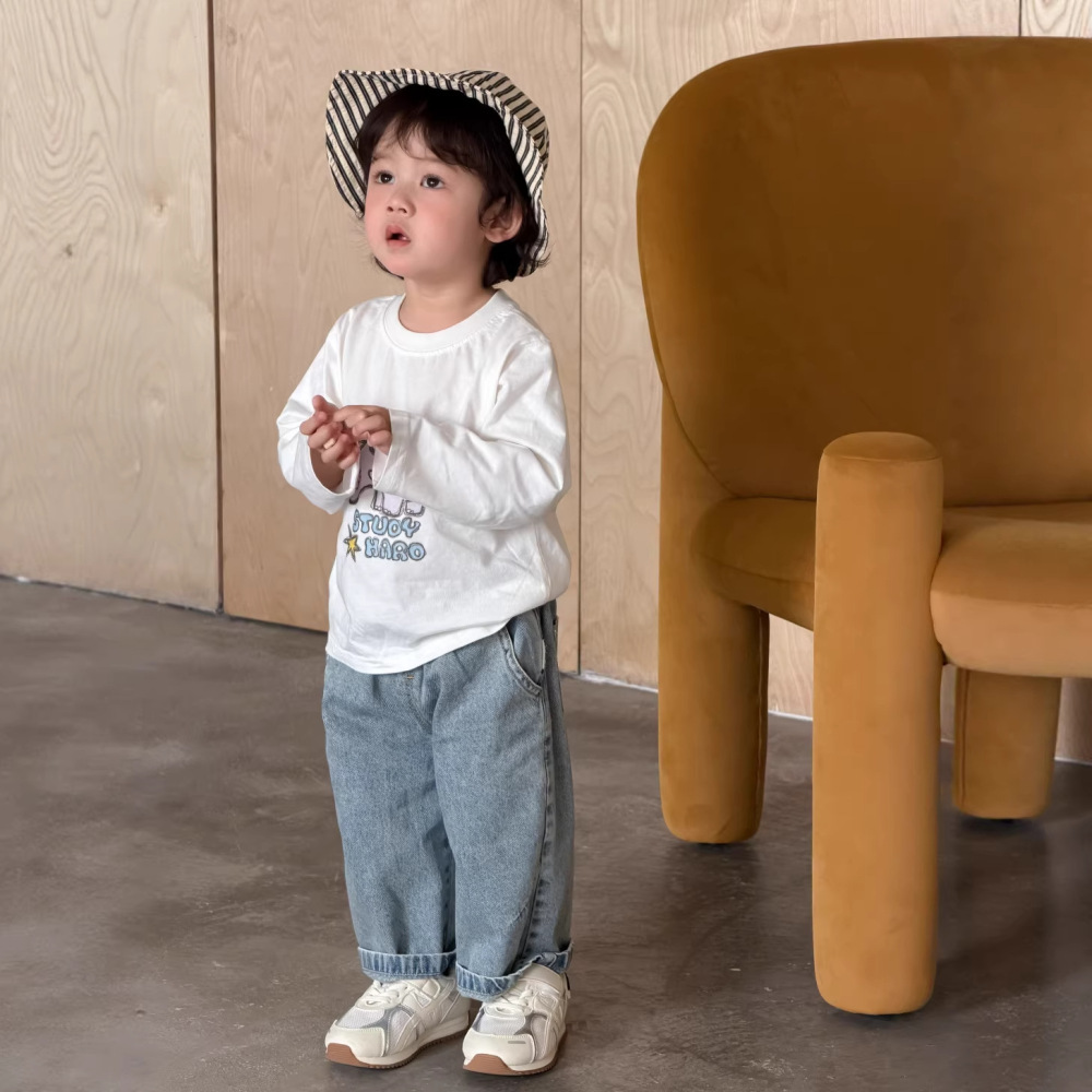 儿童衣服韩版春装宝宝春装2026童装儿童服装男童T恤牛仔裤套装