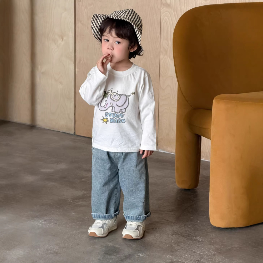 儿童衣服韩版春装宝宝春装2026童装儿童服装男童T恤牛仔裤套装