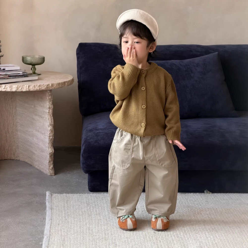 儿童衣服韩版春装宝宝2026春装童装儿童套装男童针织外套休闲裤