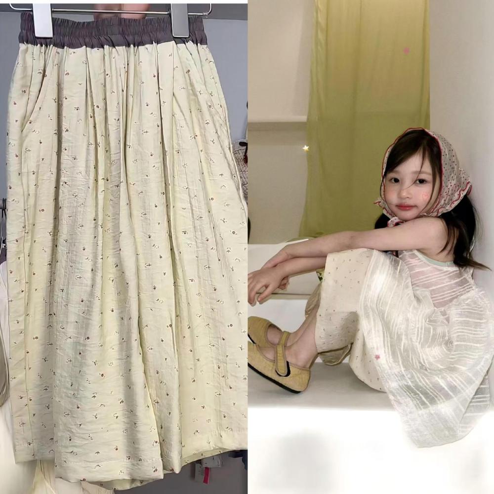 女童春夏套装2026新款韩系女童套装网纱连衣裙+背心外贸