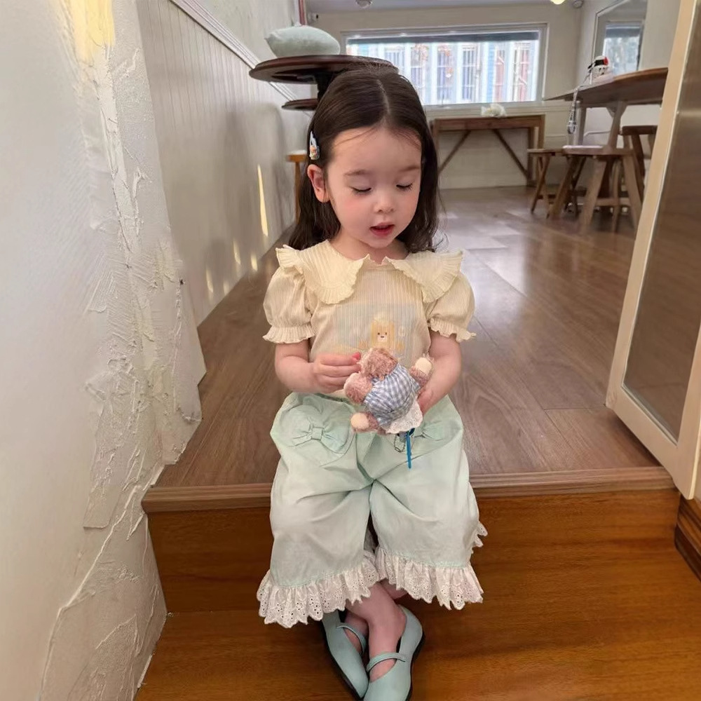 【现货】XY251394女童童套装2026夏季婴幼儿女宝宝韩版娃娃衫上衣