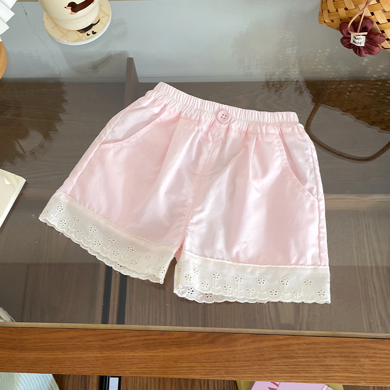 【现货】XK267051儿童短裤2026夏季新品蕾丝边女童宝宝短裤批发