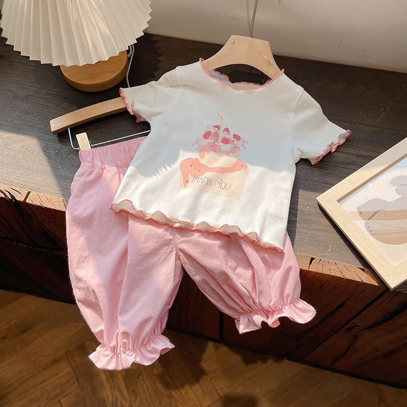 【现货】儿童童套装2025夏季新品中小童套装女童两件套可爱卡通套