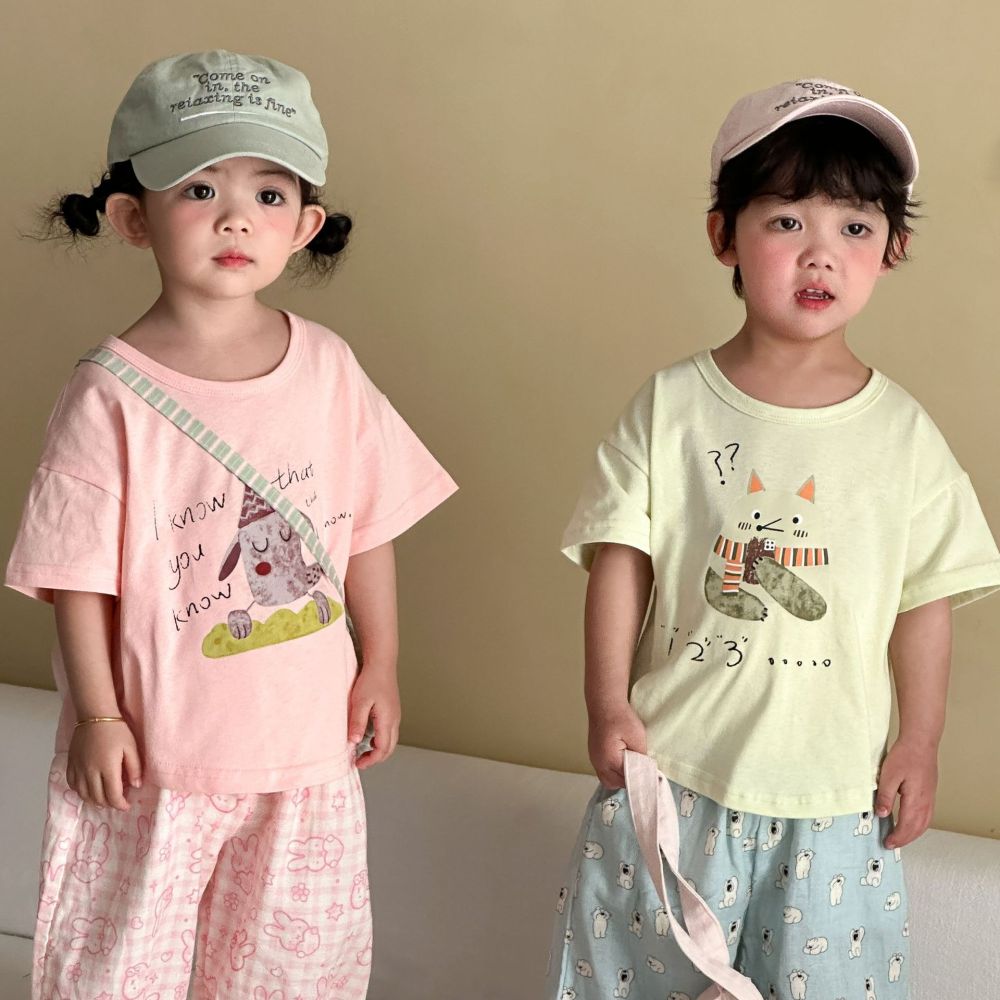 儿童短袖t恤男童夏季纯棉2026新款夏装宝宝卡通宽松女童半袖上衣