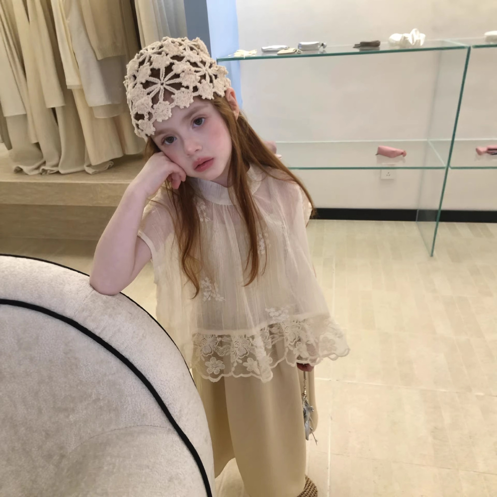 26年夏季新款女童国风吊带裙蕾丝罩衫两件套儿童清凉连衣裙外套