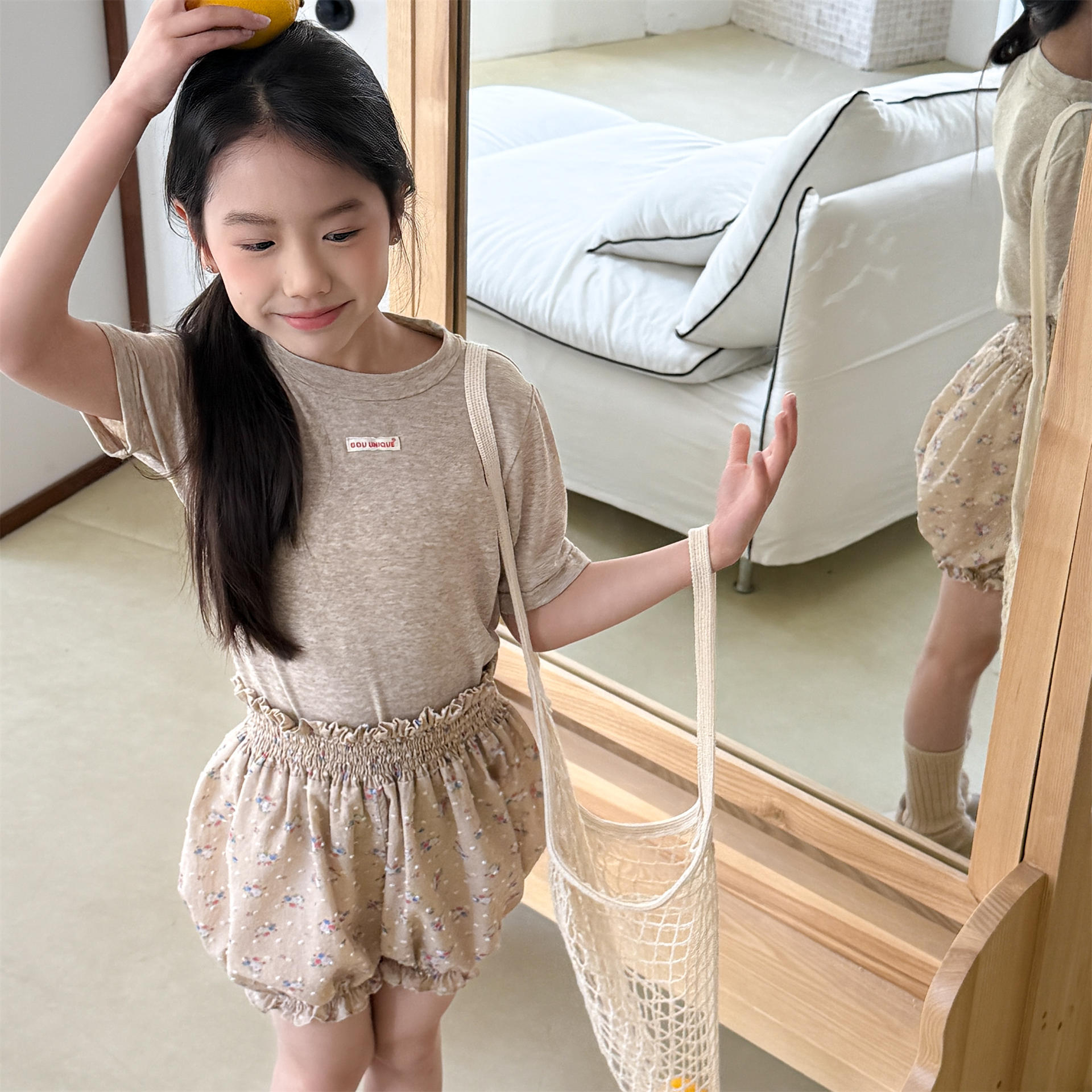 2026湖州织里童装夏季儿童韩版夏装短裤女童屁屁裤夏款花苞裤6297