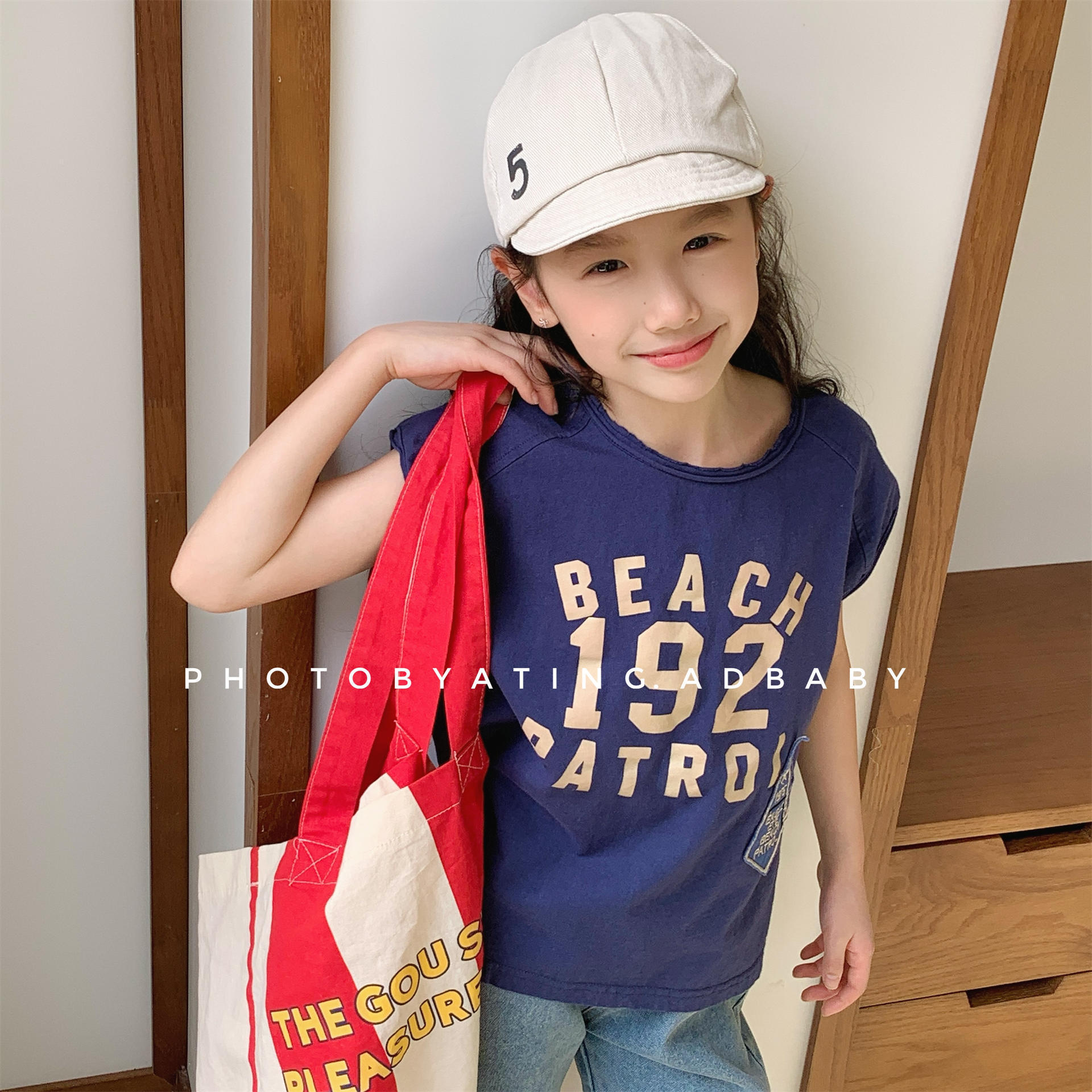湖州织里童装夏季儿童韩版无袖T恤背心女童夏装男童打底衫6237