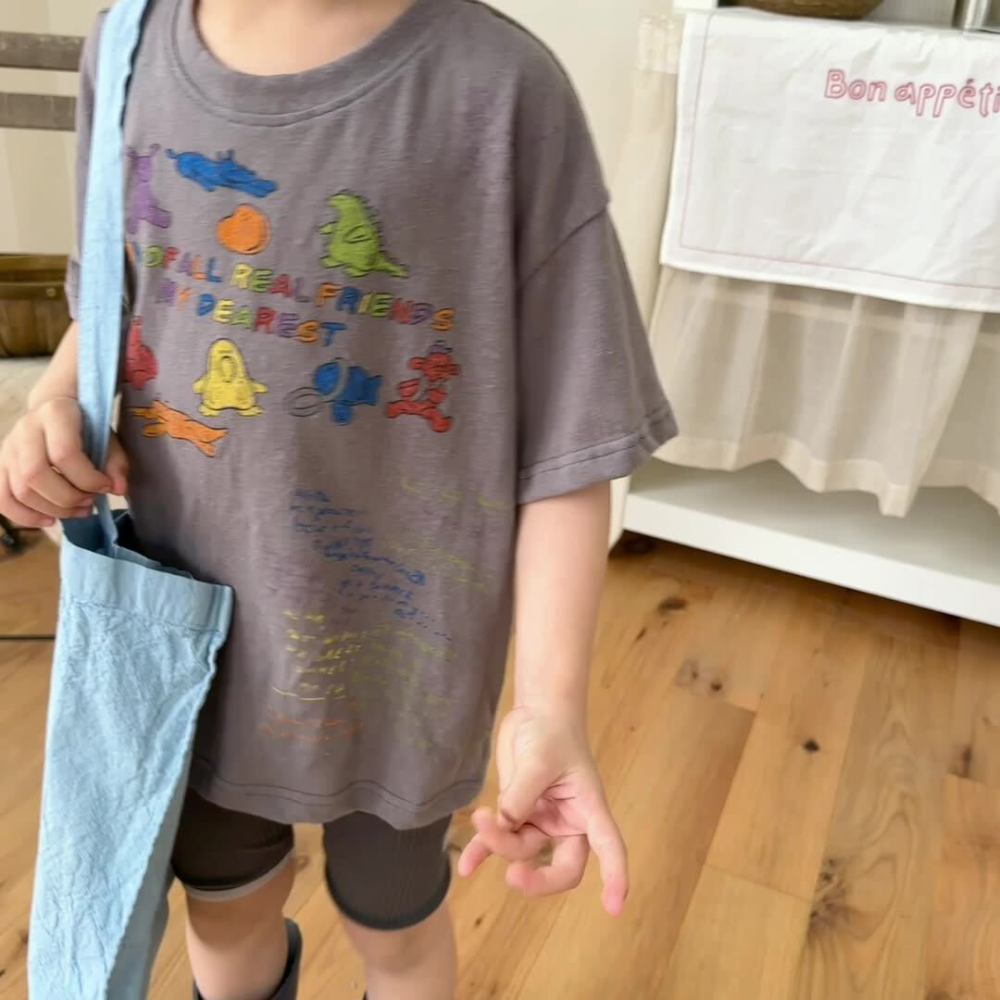 2026童装夏季儿童韩版活性印花女童短袖T恤夏装男童打底衫 123292
