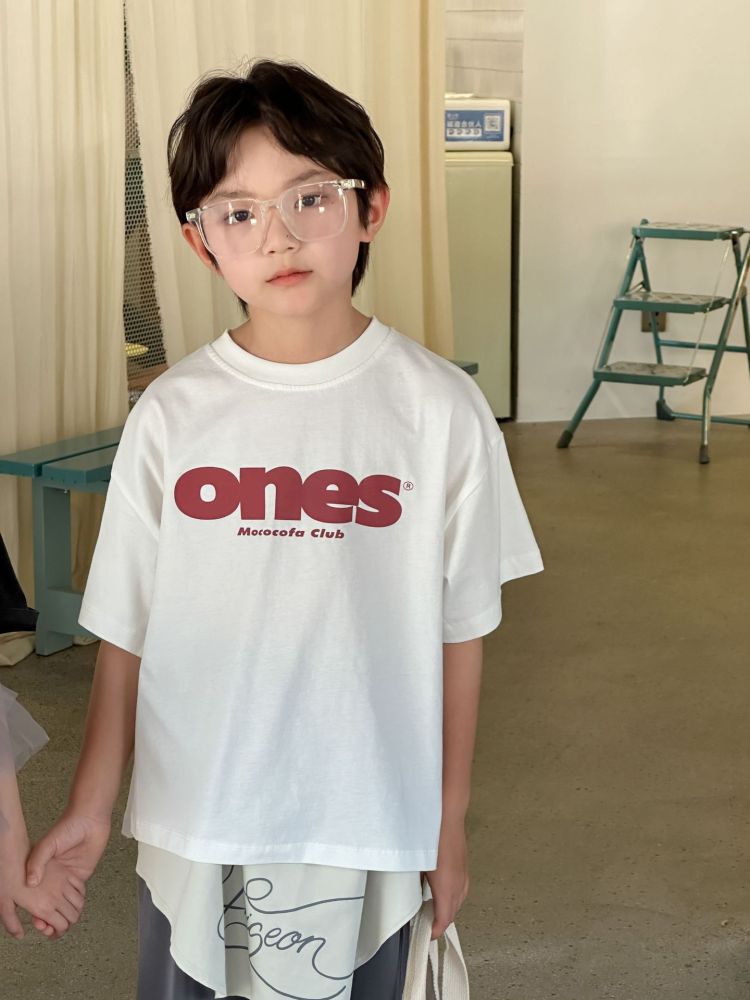 童短袖2026夏季新款韩版儿童做旧字母短袖男女童纯棉圆领t恤洋气