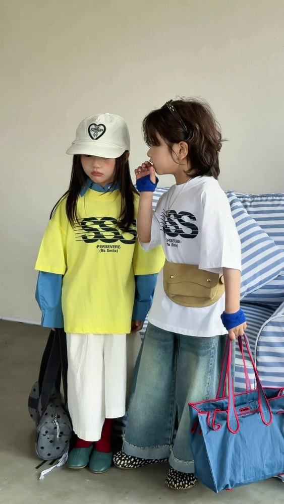 2026春夏童装新款韩版儿童字母印花短袖男女童百搭宽松舒适T恤潮