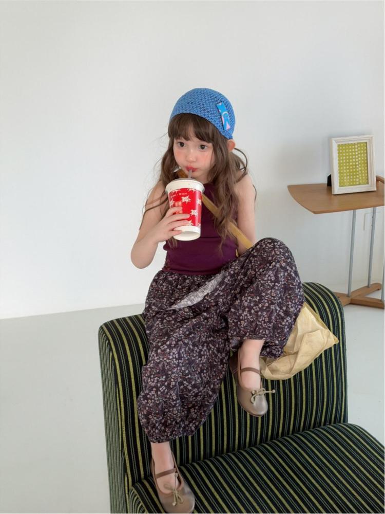 织里童装女童套装韩版2026夏季新款简背心碎花假两件裙裤外贸