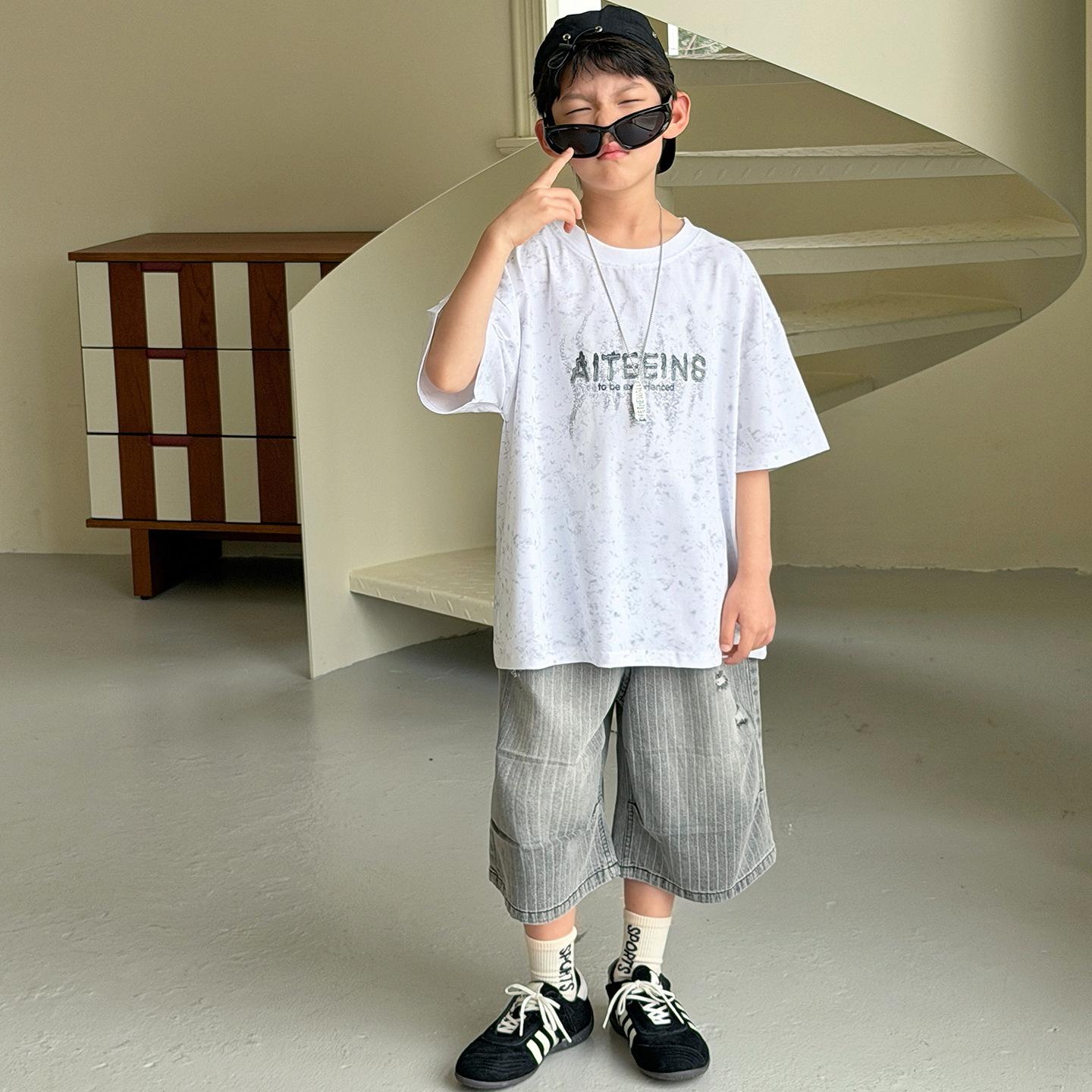 棉小铺男童T恤儿童夏季短袖韩版2026新款撒银柔软吸汗百搭童装潮