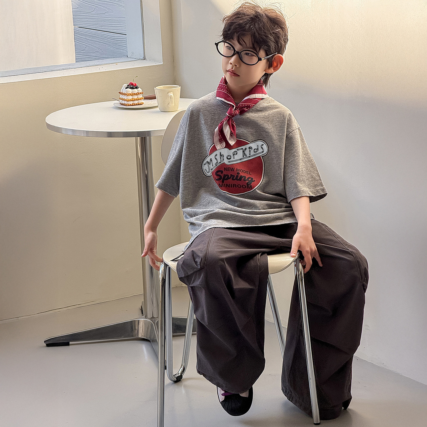棉小铺男童短袖儿童T恤夏季韩版2026新款潮酷宽松夏装童装衣服潮