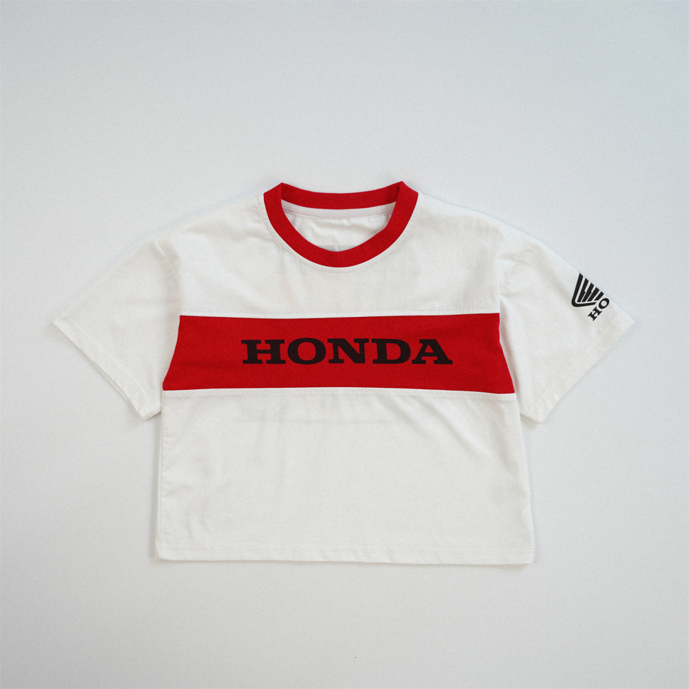 HONDA男童短袖t恤2026小男孩春夏款拼色男宝汽车上衣儿童T恤潮